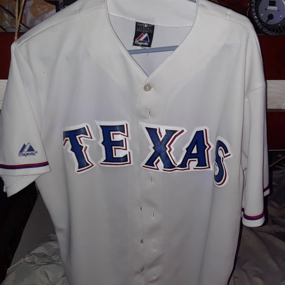 Texas rangers white jersey